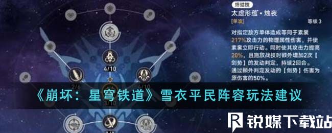 崩壞星穹鐵道雪衣平民陣容怎么玩-崩壞星穹鐵道雪衣平民陣容玩法介紹